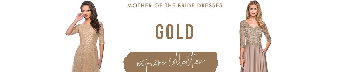 Picture of: Gold Mother-of-the-Bride Dresses and Mother-of-the-Groom-Gowns