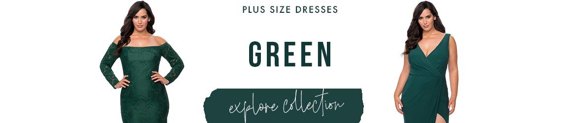 Picture of: Green Plus Size Dresses