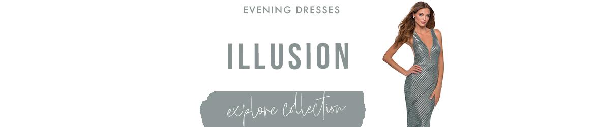 Illusion evening dresses