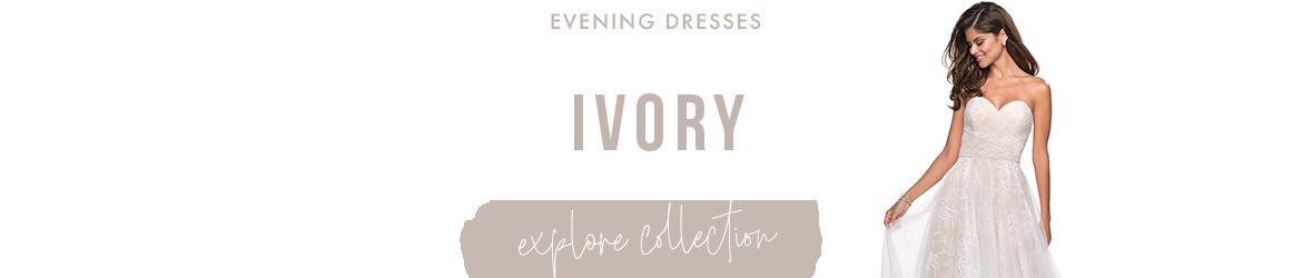 Ivory evening dresses