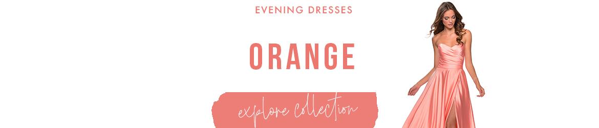 Orange evening dresses