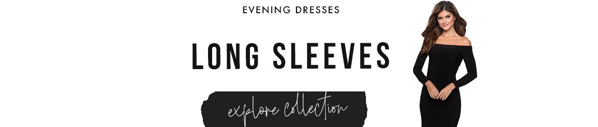 Long sleeve evening dresses