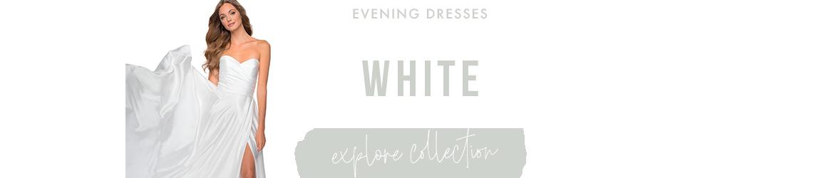 White evening dresses