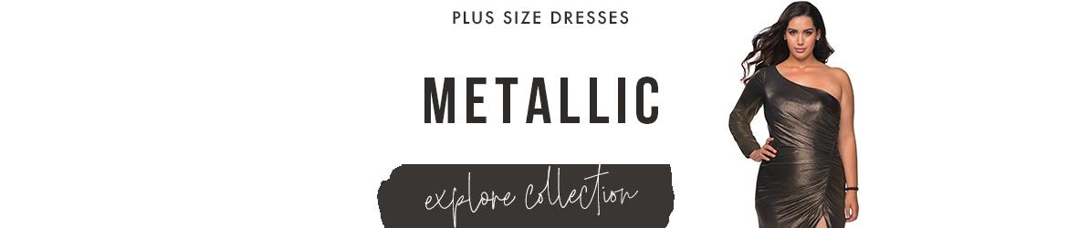 Picture of: Metallic Plus Size Dresses
