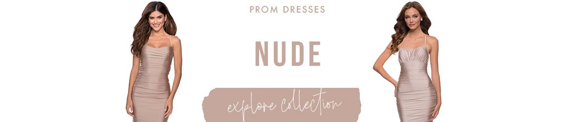 Picture of: Nude and Champagne Prom Dresses