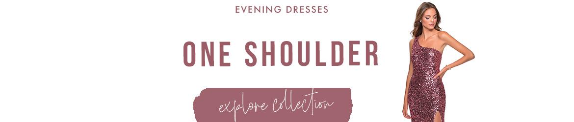 One shoulder evening dresses