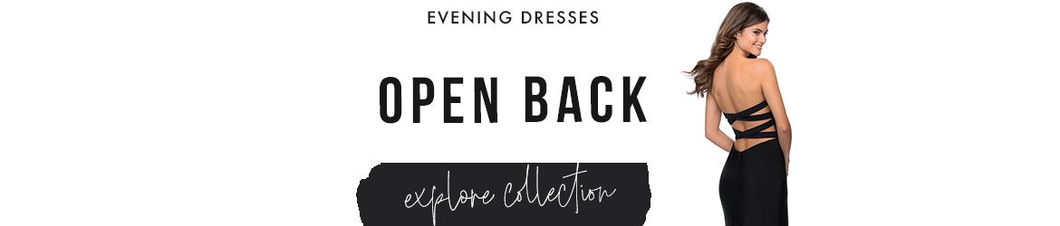 Open back evening dresses