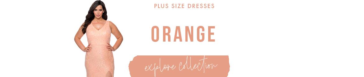 Picture of: Orange Plus Size Dresses