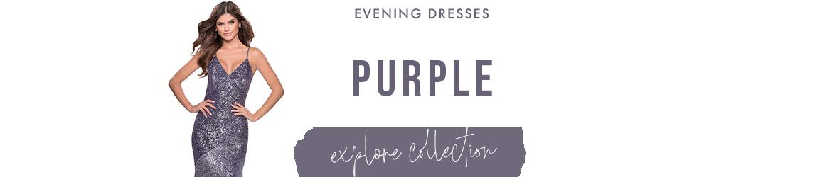 Purple evening dresses