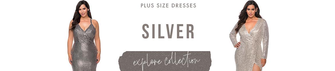 Picture of: Silver Plus Size Dresses