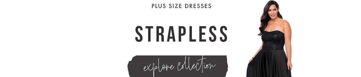 Picture of: Strapless Plus Size Dresses