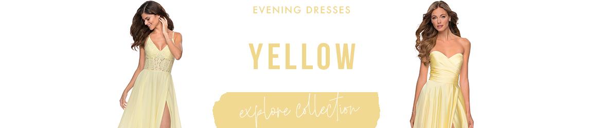Yellow evening dresses