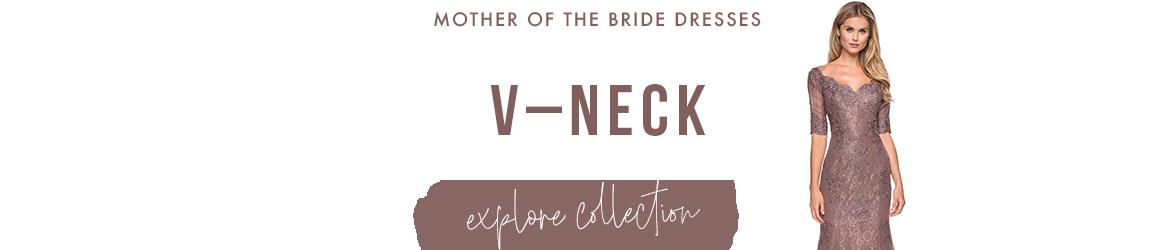 Picture of: V-neck Mother of the Bride Dresses