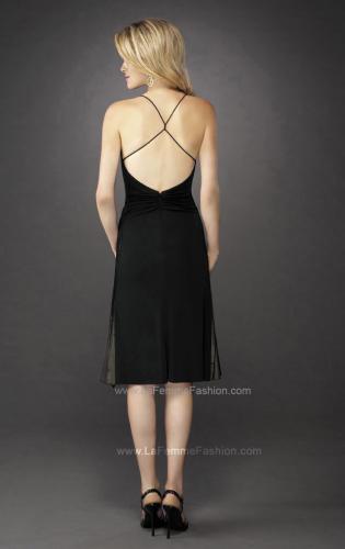 Picture of: Embellished Prom Dress with A-line Skirt and Open Back in Black, Style: 12721, Back Picture