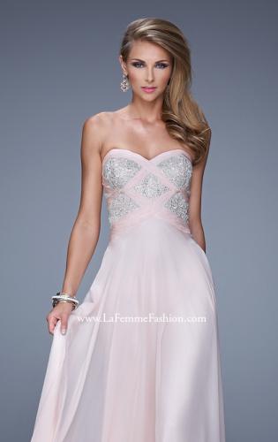 Picture of: Embroidered Bodice Prom Dress with Sweetheart Neck in Pink, Style: 20953, Detail Picture 1