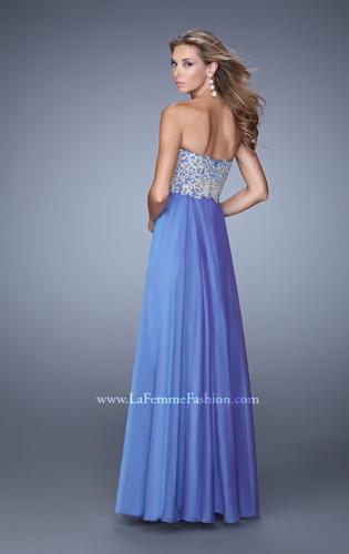 Picture of: Long Sweetheart Neckline Prom Dress with Empire Waist in Purple, Style: 21289, Back Picture