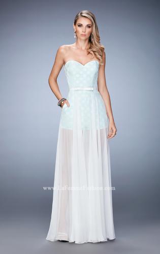 Picture of: Polka Dot Jumper with Long Chiffon Overskirt and Bow, Style: 22484, Detail Picture 1