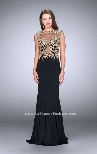 black and gold prom gowns