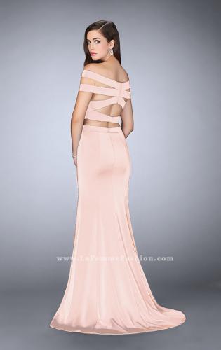 Picture of: Off the Shoulder Two Piece Dress with Strappy Back in Pink, Style: 24520, Detail Picture 3