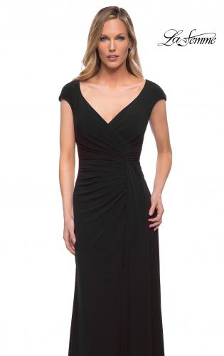 long straight black dress