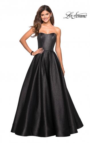 black metallic gown