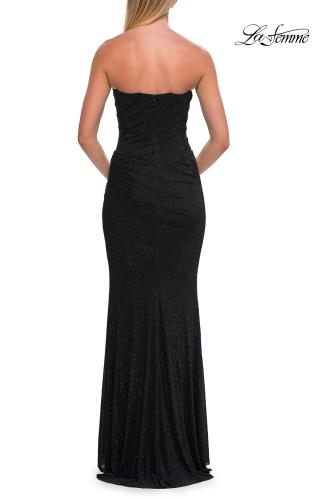 Picture of: Strapless Rhinestone Fitted Gown with Sweetheart Neckline in Black, Style: 33379, Detail Picture 10