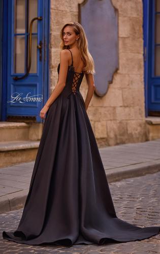 むーんfrankygrowBEAR CUT JQ GOWN BLACK Black Embellished Corset Dress 39666 | Jovani