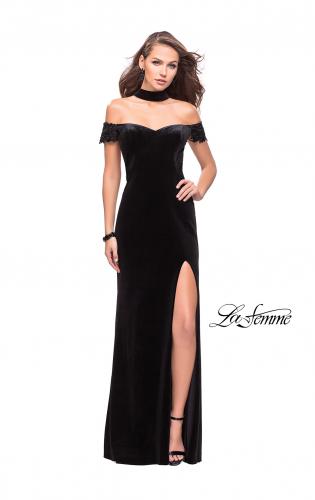 crushed velvet prom dress