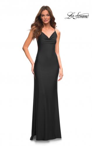 Picture of: Trendy Prom Dress with High Side Slit in Black, Style: 30437, Detail Picture 6