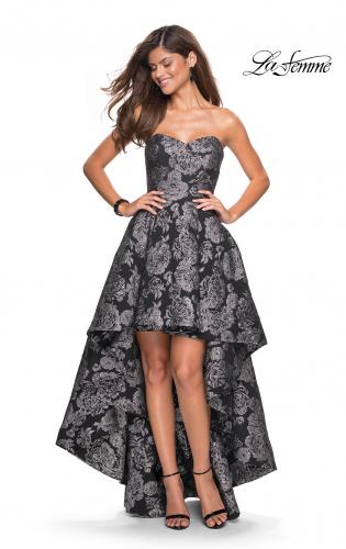 black high low prom dress