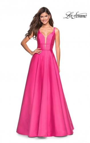 red pink gown