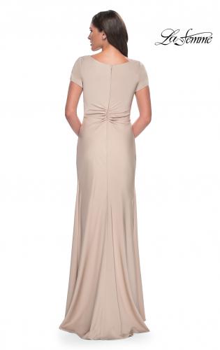 Picture of: Elegant Evening Gown with V Neck and Knot in Champagne, Style: 29926, Detail Picture 2