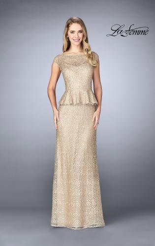 mother of the bride peplum dress