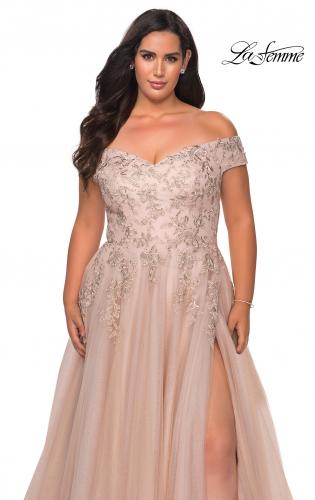 pink and grey plus size dresses