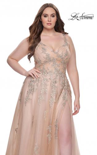 Sophia Tolli Y11943LS Brooklyn Lace Train Plus Size Wedding Gown -  MadameBridal.com