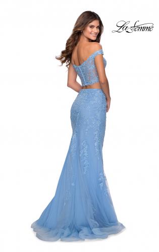 2 piece blue dress