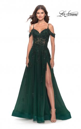 Off Shoulder Long A-line High Slit Prom Dresses, Tulle Beaded Prom Dresses, 2021 Prom Dresses Off Shoulder Long A-line High Slit Prom Dresses, Tulle Beaded Prom Dresses, 2021 Prom Dresses