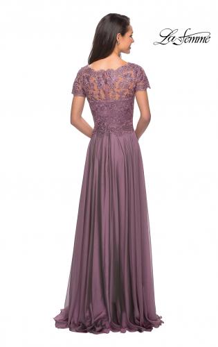 mauve mother of the bride gown