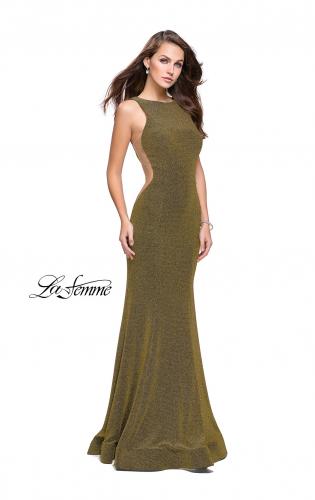 Glamorous Pale Yellow Midi Formal Dress with Puff Sleeves & Pearl Neckline Prom Dress DP7694