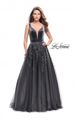 crushed velvet prom dress