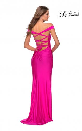 hot pink dress with slit