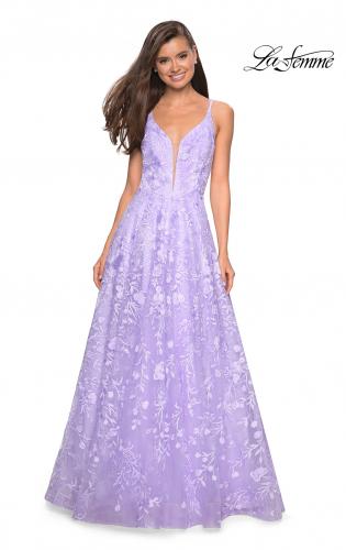 lavender purple prom dress