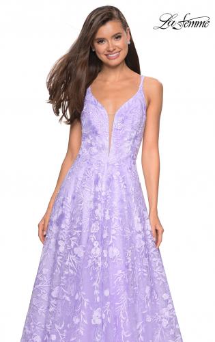 lavender long formal dress