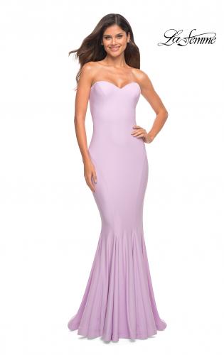 Picture of: Chic Jersey Gown with Sweetheart Neckline in Lavender, Detail Picture 1