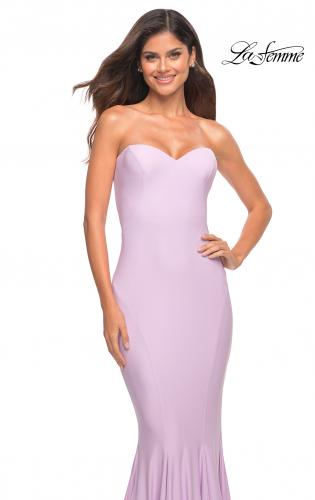 Picture of: Chic Jersey Gown with Sweetheart Neckline in Lavender, Detail Picture 7