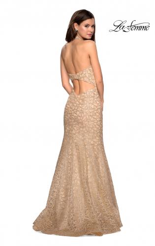 gold fitted gown