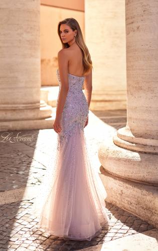 Light Pink Sparkly Tulle A-line Strapless Prom Dress SP965 | Simidress