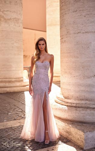Lace and Chiffon Dress; Color: Pastel Lilac; Sizes Available: 2-26W, Custo…  | Bridesmaid dresses long chiffon, Lace bridesmaid dresses, Bridesmaid  dresses long lace