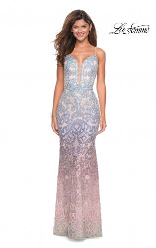 ombre prom dresses long
