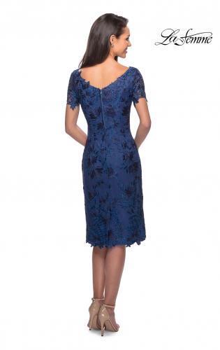 navy tea length mother of the bride dresses
